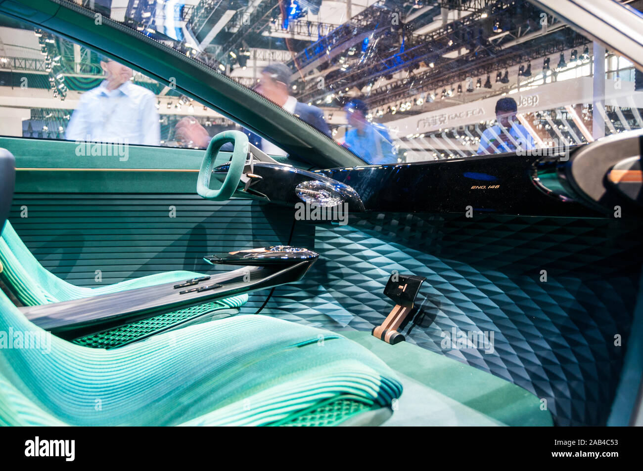 Interno del GAC ENO.146 Il mondo più auto aerodinamica con il mondo più basso coefficiente di resistenza sul display a 2019 Guangzhou Auto Show. Foto Stock