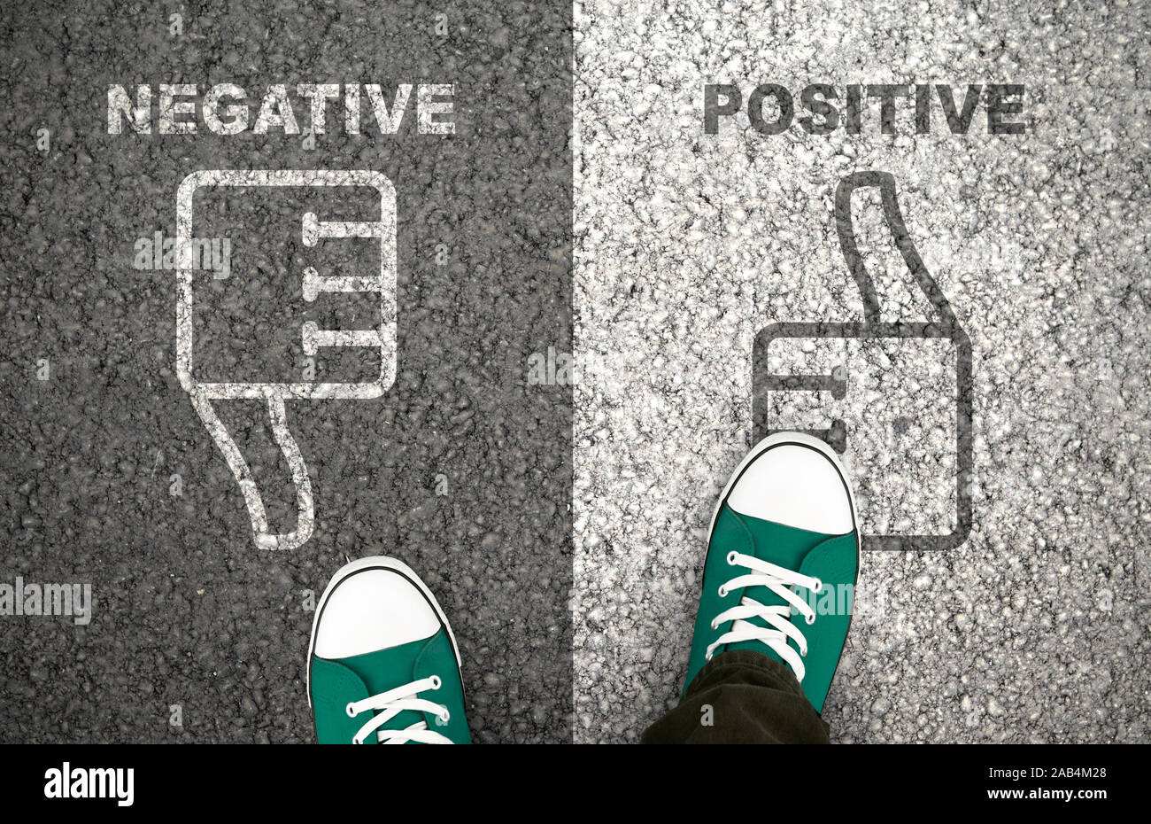 Simili e antipatia - in negativo o in positivo la reazione Foto Stock