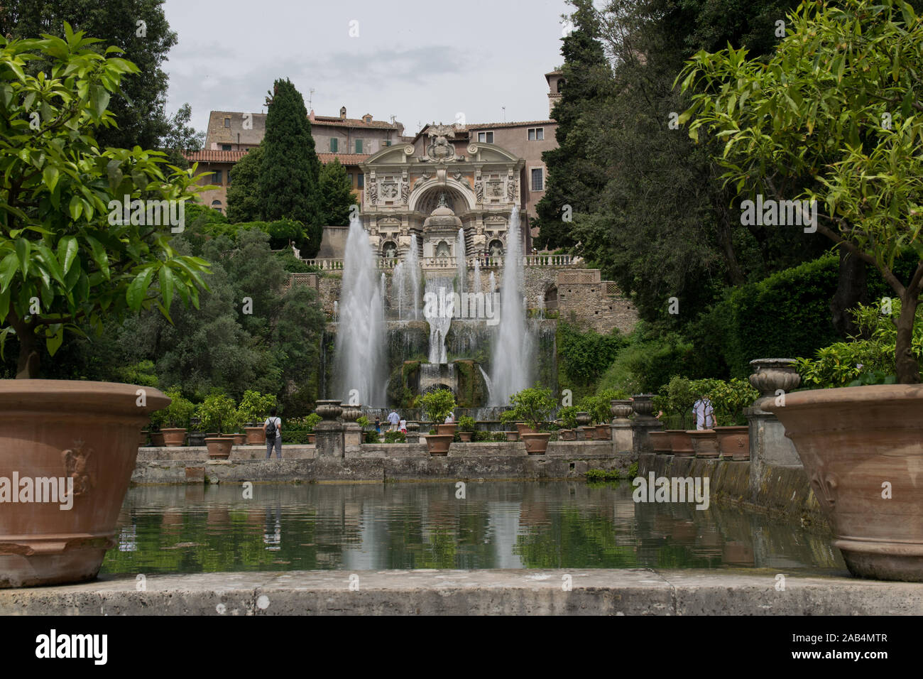 La splendida Villa d'Estecon con la sua meravigliosa cento fontane Foto Stock