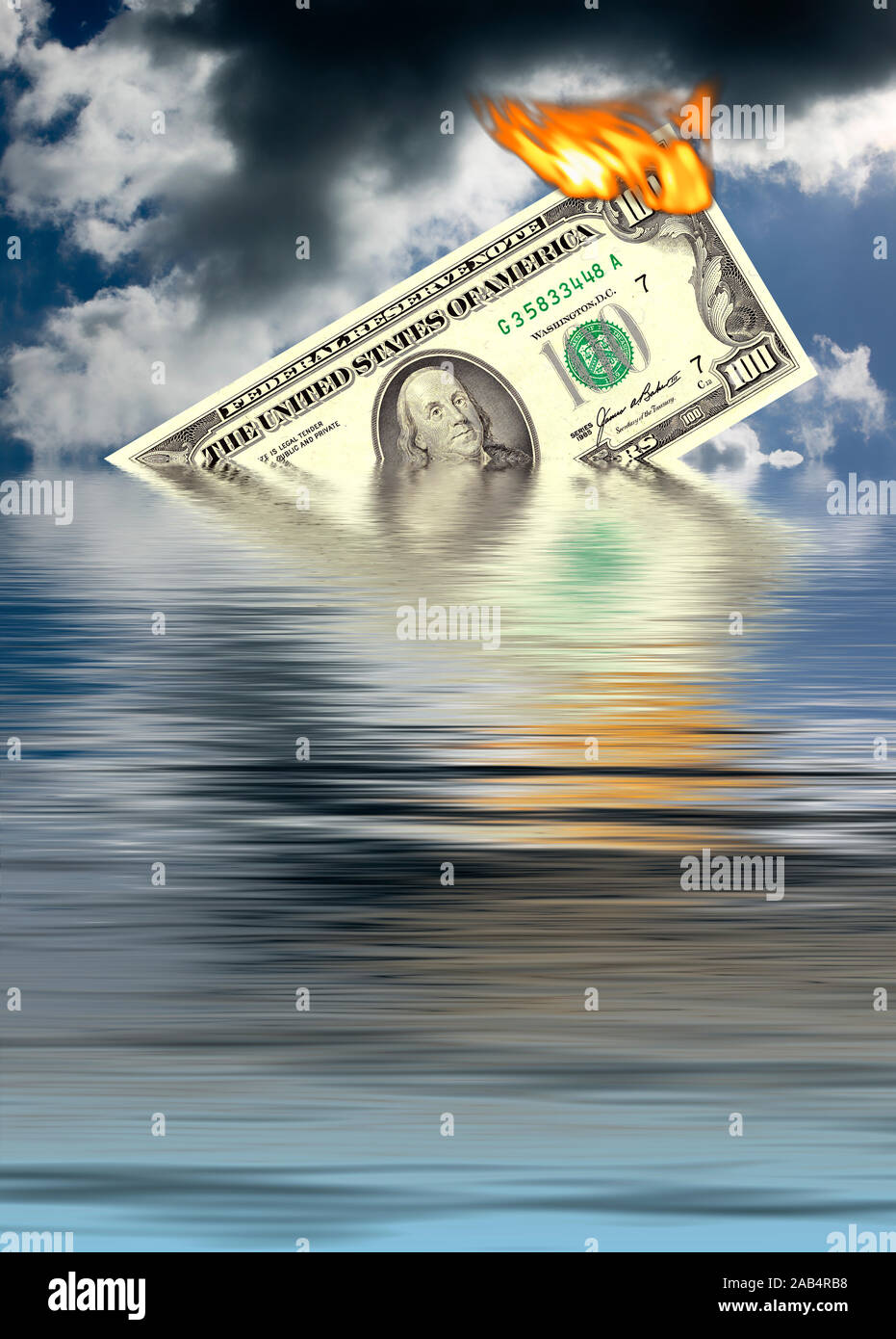 Nota del dollaro Foto Stock