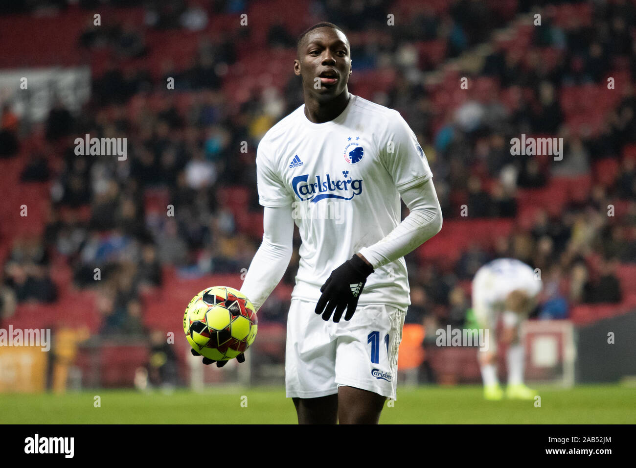 Copenhagen, Danimarca, 24th, novembre 2019. Mohamed Daramy (11) di FC Copenhagen visto durante il 3F Superliga match tra FC Copenhagen e Hobro IK a Telia Parken. (Photo credit: Gonzales foto - Dejan Obretkovic). Foto Stock