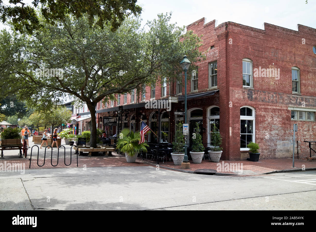 Belfords piatti a base di frutti di mare e bistecche Ristorante nella città di Savannah mercato Savannah in Georgia negli Stati Uniti Foto Stock