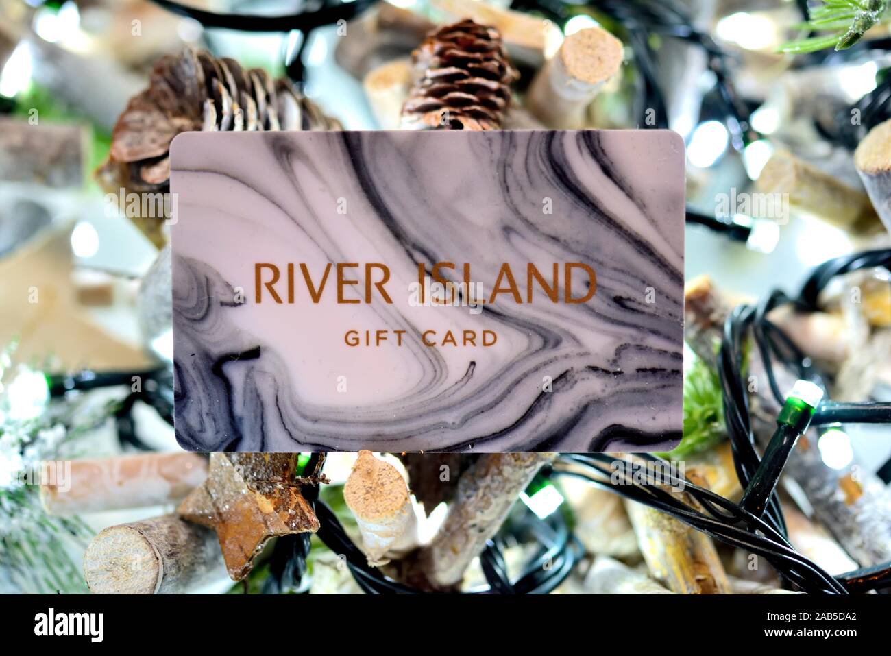 Fiume Isola Christmas Gift card Foto Stock