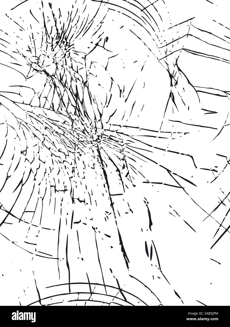 Vetro rotto vettore seamless pattern,effetto grunge isolati su sfondo bianco Illustrazione Vettoriale
