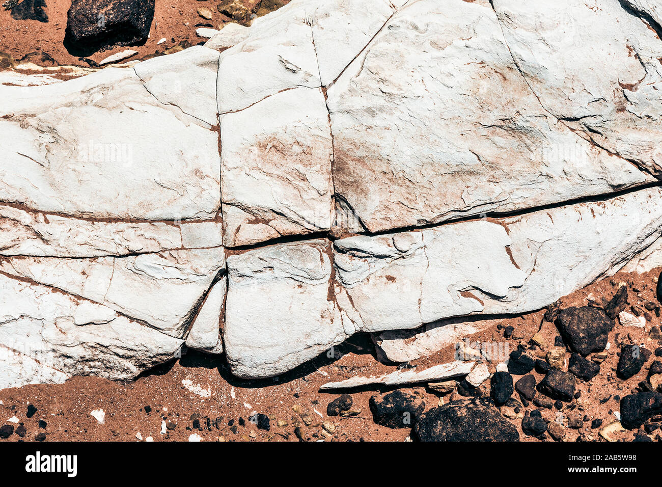 Ein schoener Hintergrund, bestehend aus australischem Gestein Foto Stock
