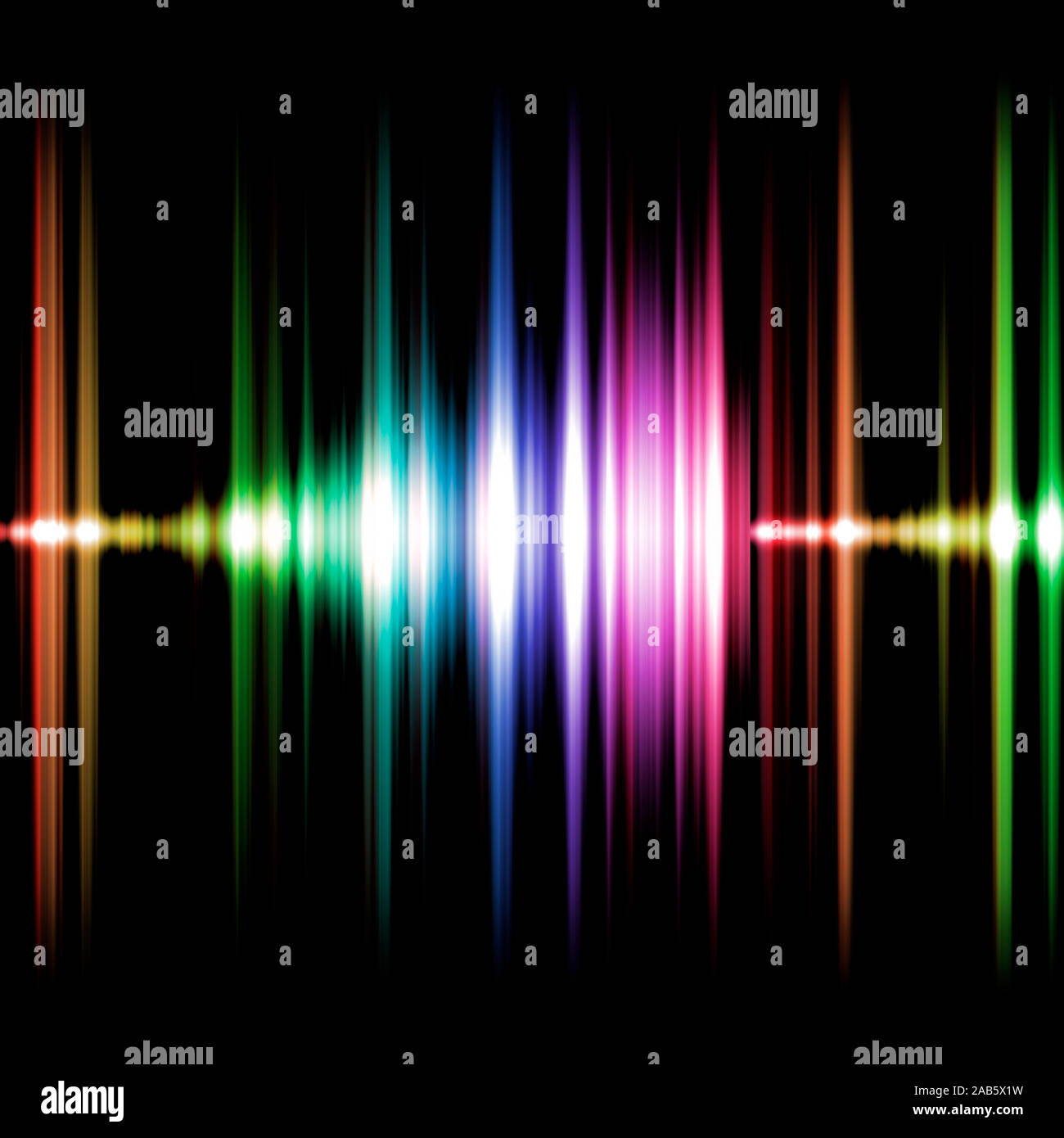 Eine farbenfrohe Sound-Grafik Foto Stock