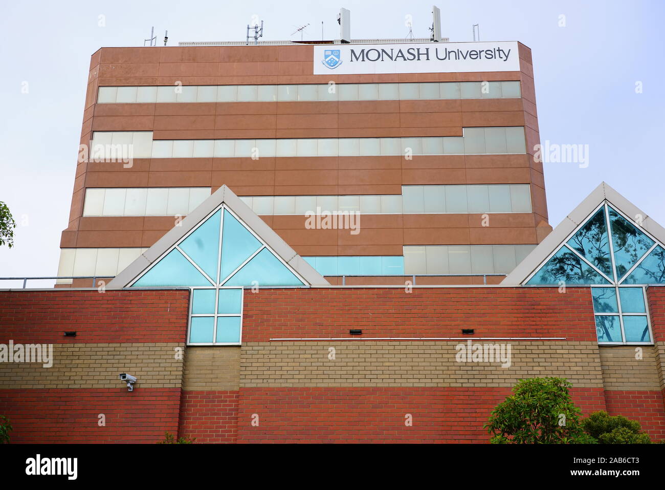 MELBOURNE, Australia - 12 lug 2019- Vista del campus della Monash University, fondata nel 1958, Monash, l'università con il più grande corpo studentesco in Foto Stock