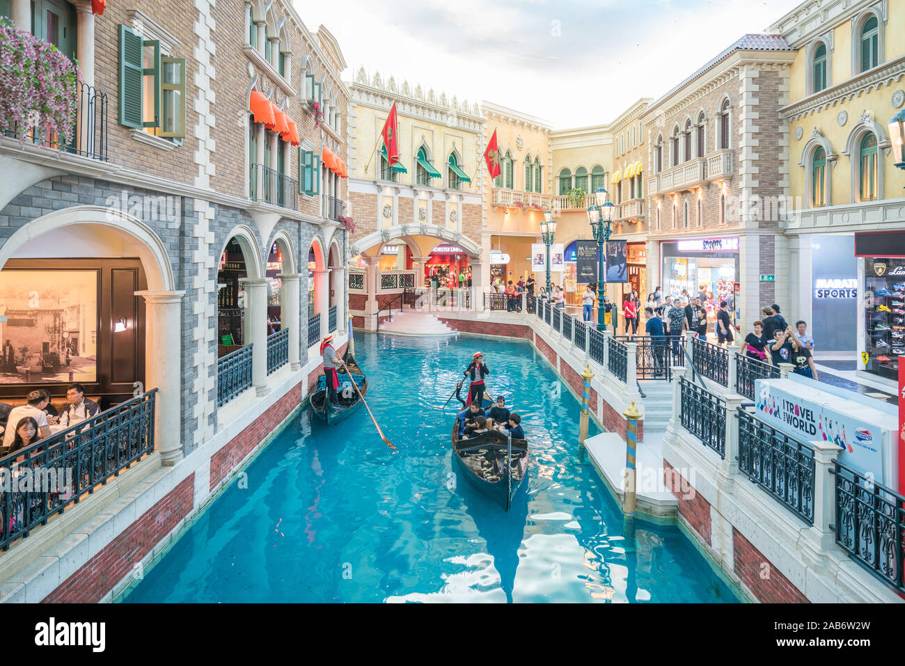 Macau (Macao), Cina - 15 Ottobre 2017 : Il Venetian Macau vista interna. Macao è il gioco d'azzardo capitale del turismo Asiatico, città moderna vita o busin Foto Stock