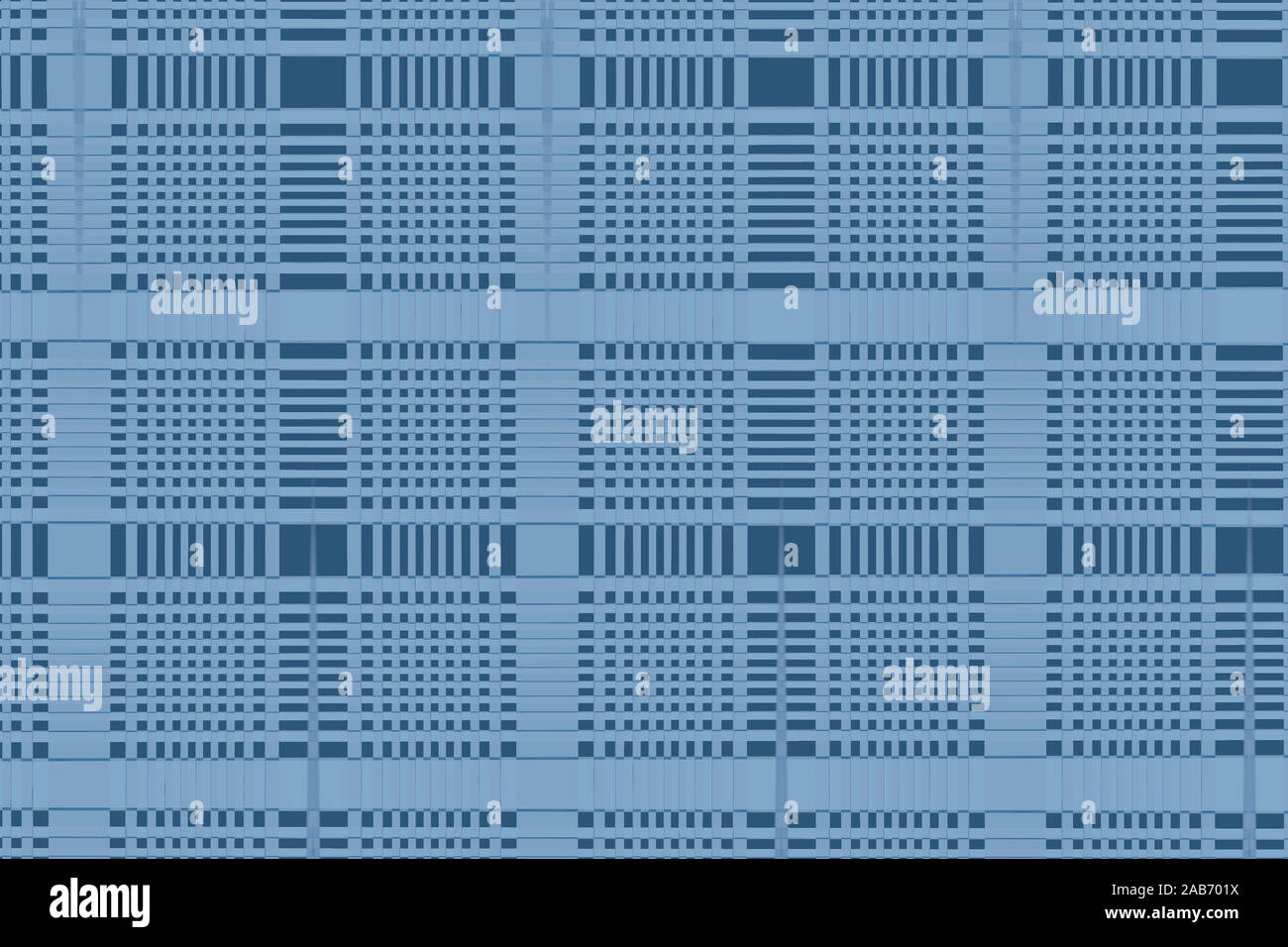 Sfondo astratto dalla luce blu al blu scuro, motivo scozzese Foto Stock