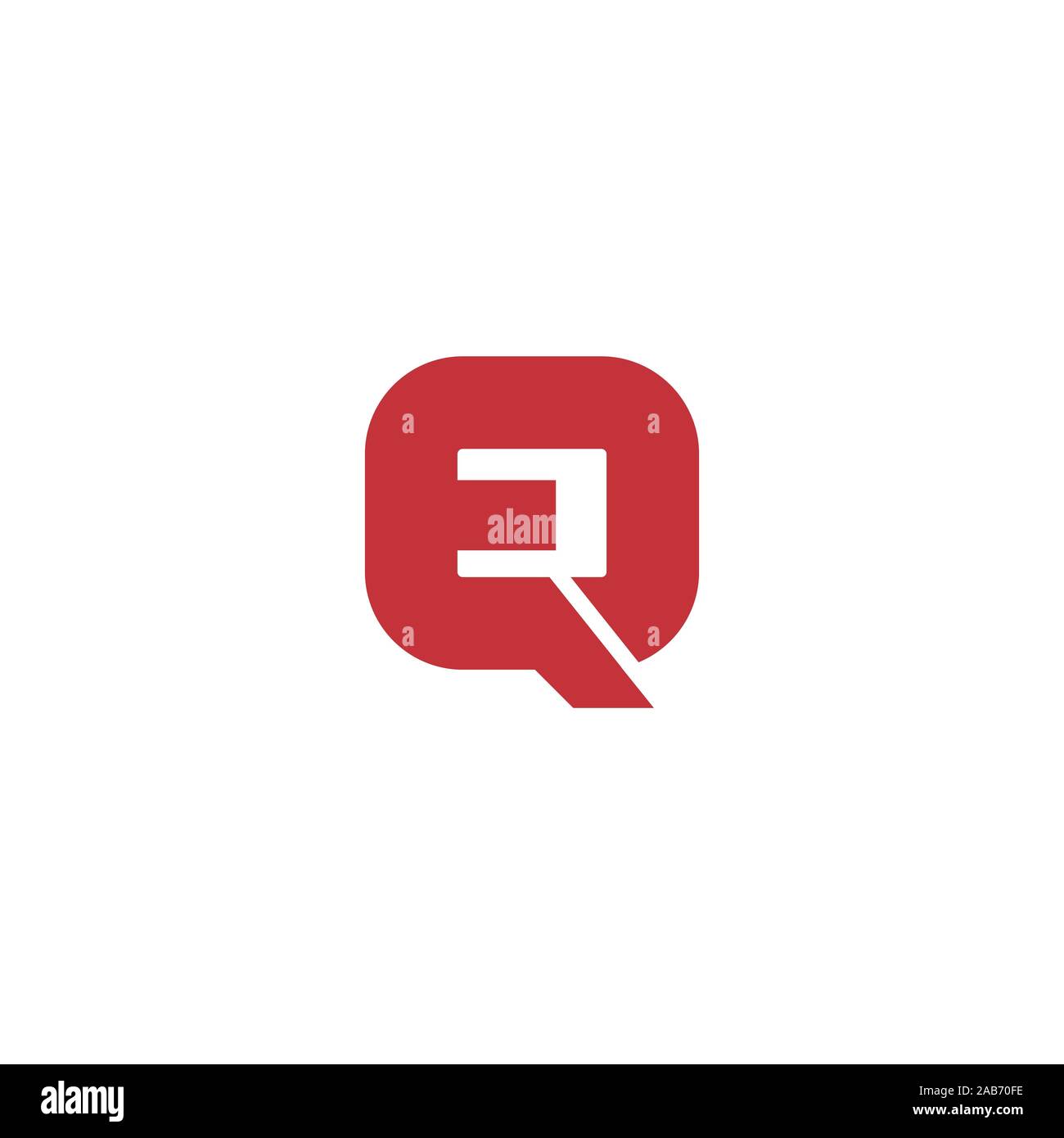 Lettera iniziale eq o qe vettore logo logo design Illustrazione Vettoriale
