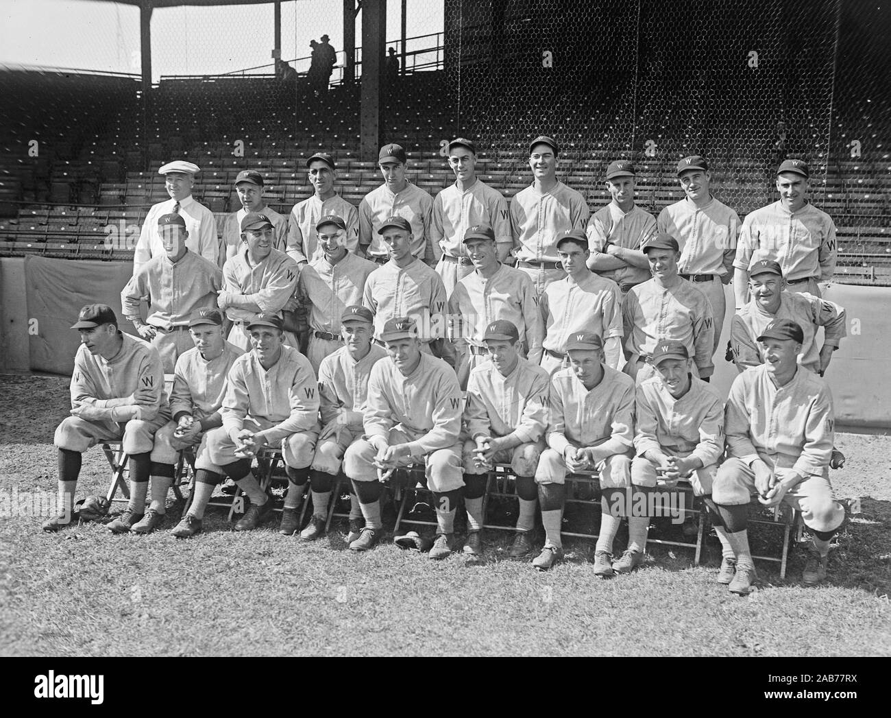 Vintage i giocatori di baseball - Washington Baseball Team Foto ca. 1924 Foto Stock