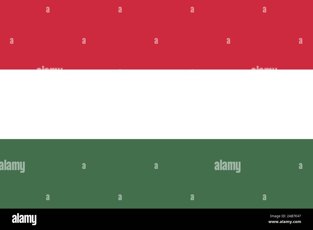 Ungheria bandiera. Bandiera Ufficiale dell'Ungheria. Illustrazione Vettoriale. Illustrazione Vettoriale