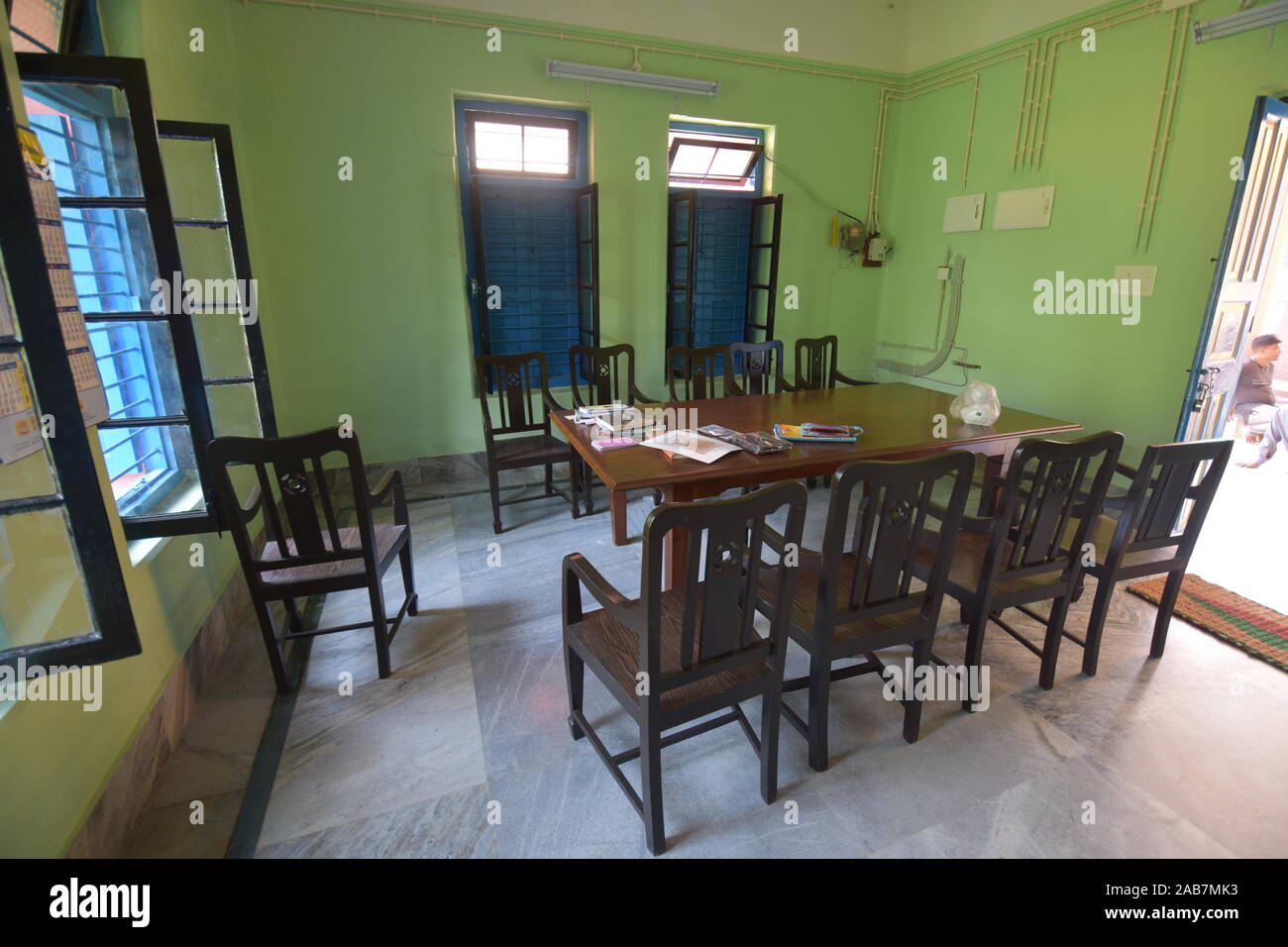 Vidyasagar Smriti Mandir ufficio, (il luogo di nascita di Ishwar Chandra Vidyasagar). Villaggio Birsingha, West Midnapore, Bengala occidentale. India. Foto Stock