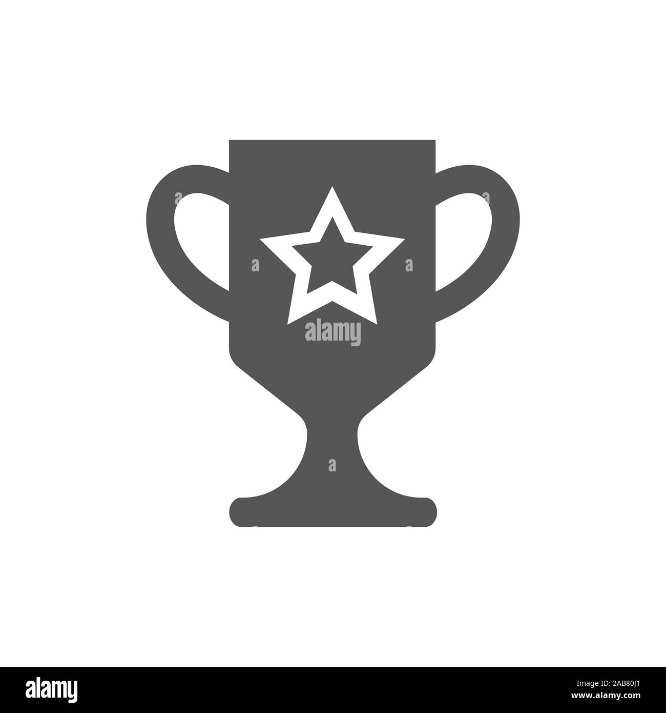 Vincere il premio Coppa del trofeo segno icona di stile piatto vettore. Illustrazione isolati su sfondo bianco. EPS 10 Illustrazione Vettoriale