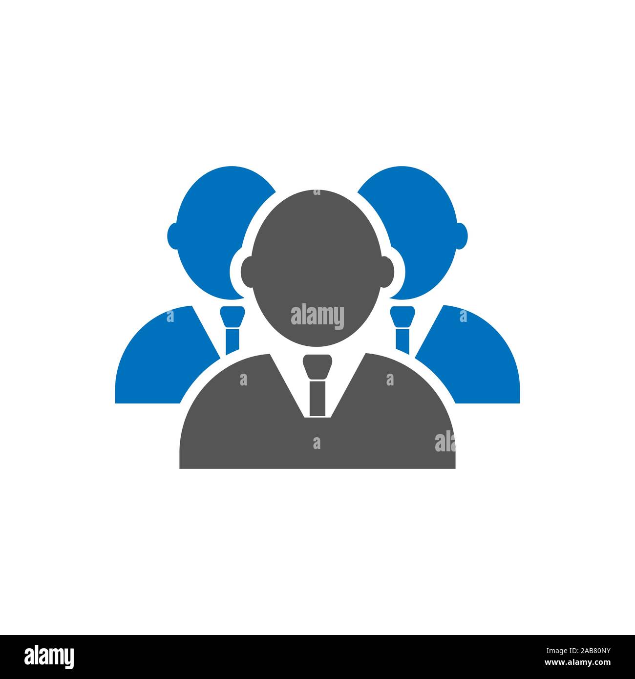 Icona Businessmans in elegante stile piatto isolato su sfondo bianco. Simbolo di leadership per il vostro web site design, logo, app, UI. Illustrazione Vettoriale Illustrazione Vettoriale