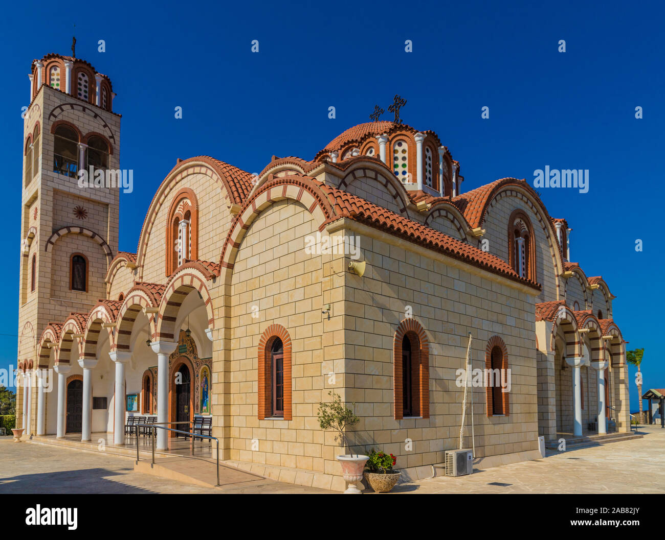 Chiesa di Santa Barbara nella città di Paralimni, Cipro, Europa Foto Stock