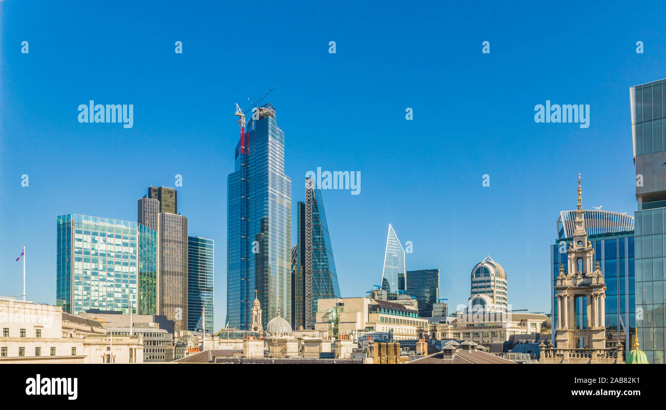 City of London skyline di Londra, Inghilterra, Regno Unito, Europa Foto Stock