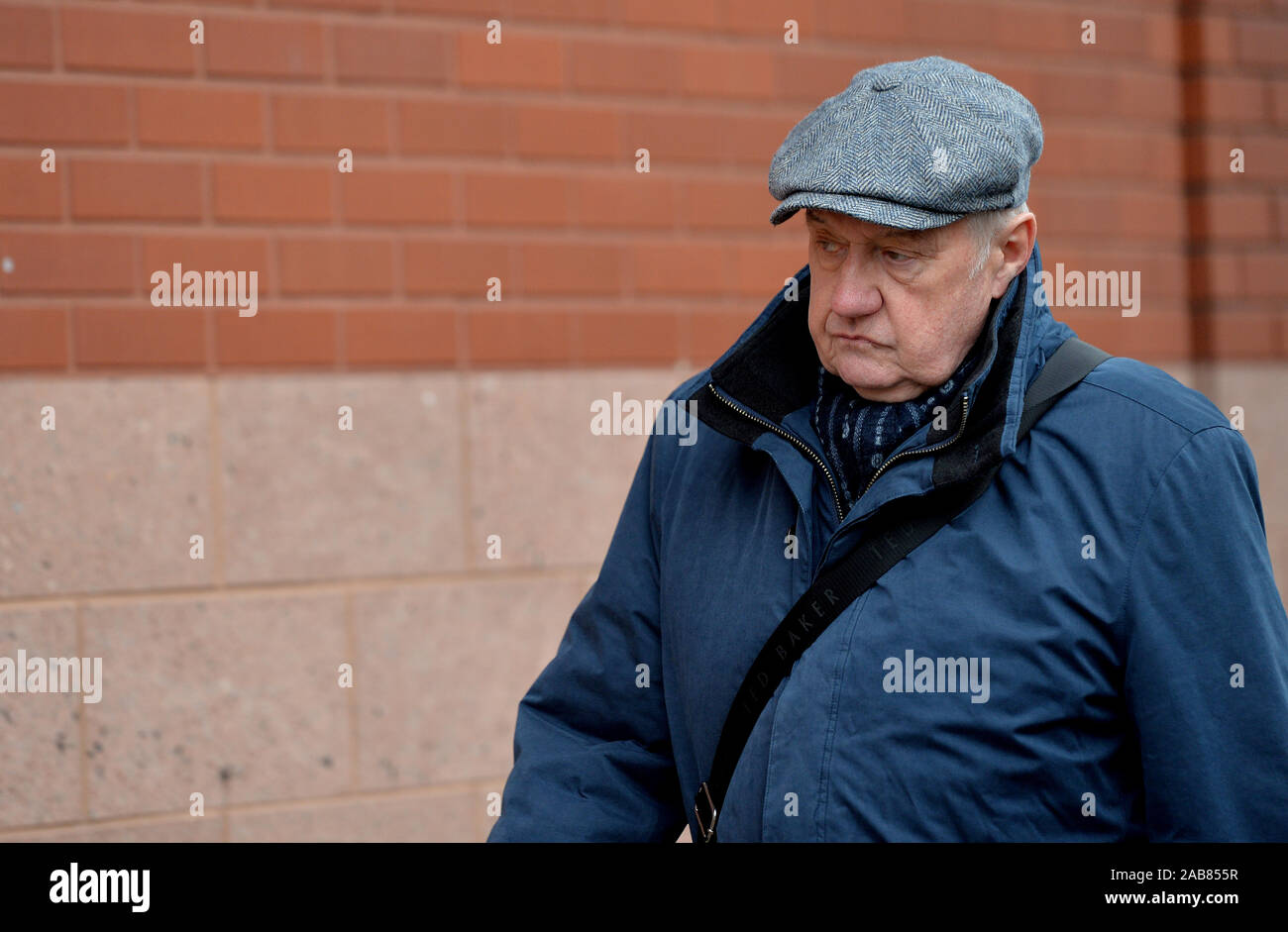 Hillsborough corrispondono comandante David Duckenfield, chi è accusato di omicidio colposo da grave negligenza di 95 Liverpool sostenitori al 1989 FA Cup semi-finale, arrivando a Preston Crown Court. Foto Stock