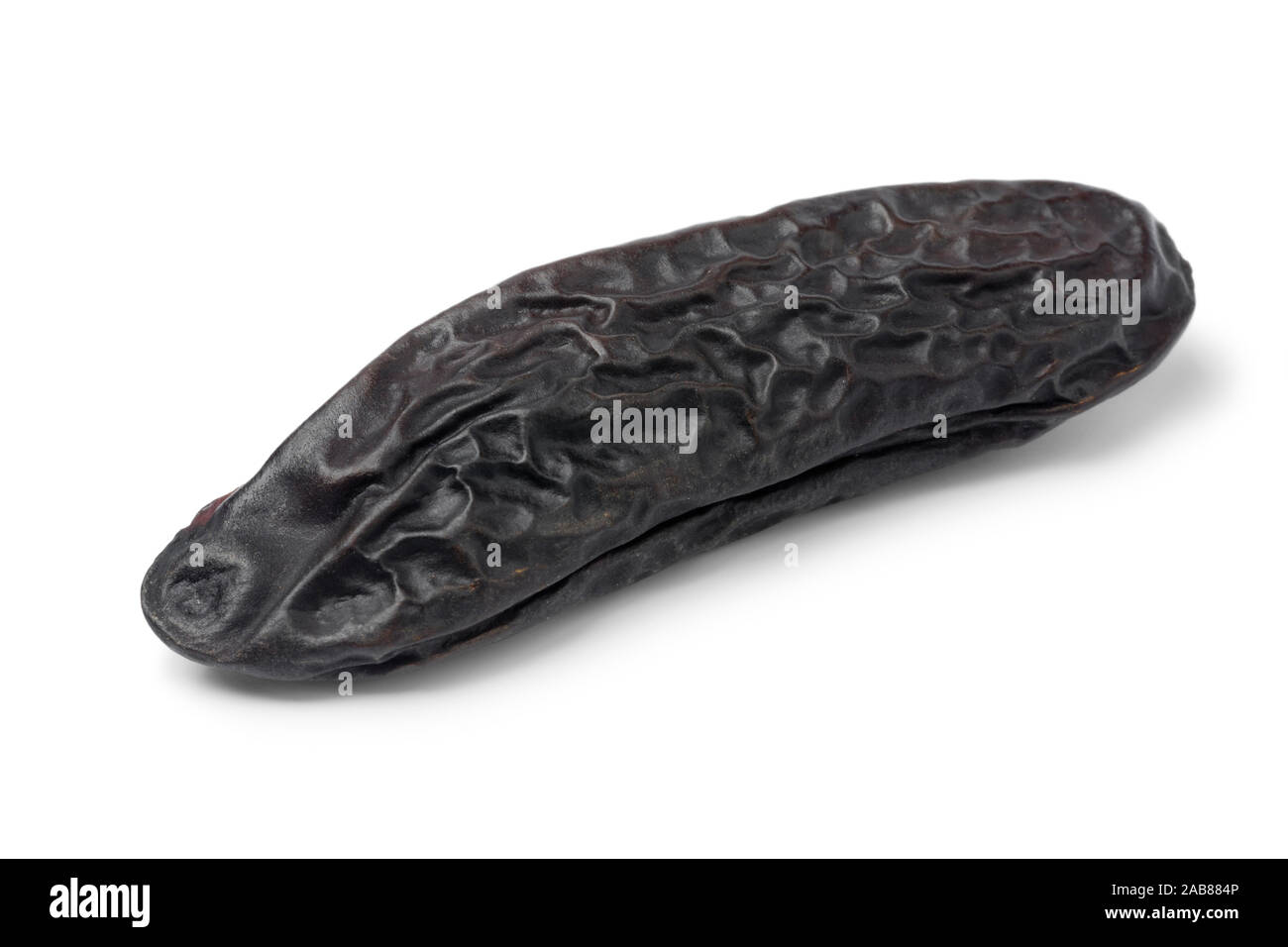 Tutto Unico Tonka Bean close up isolati su sfondo bianco Foto Stock