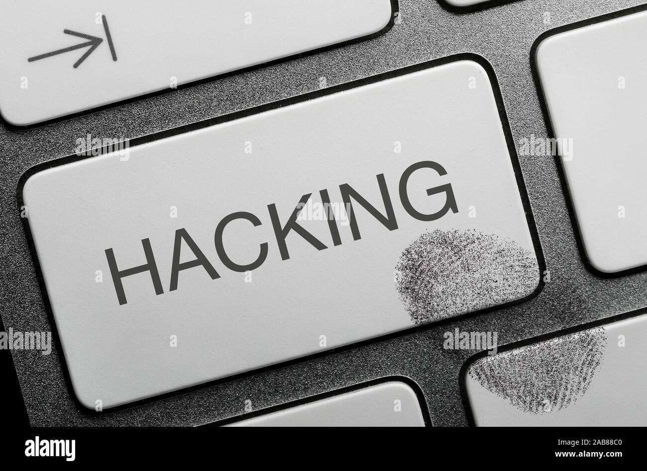 Concetto di criminalità su Internet immagini, hacking Foto Stock