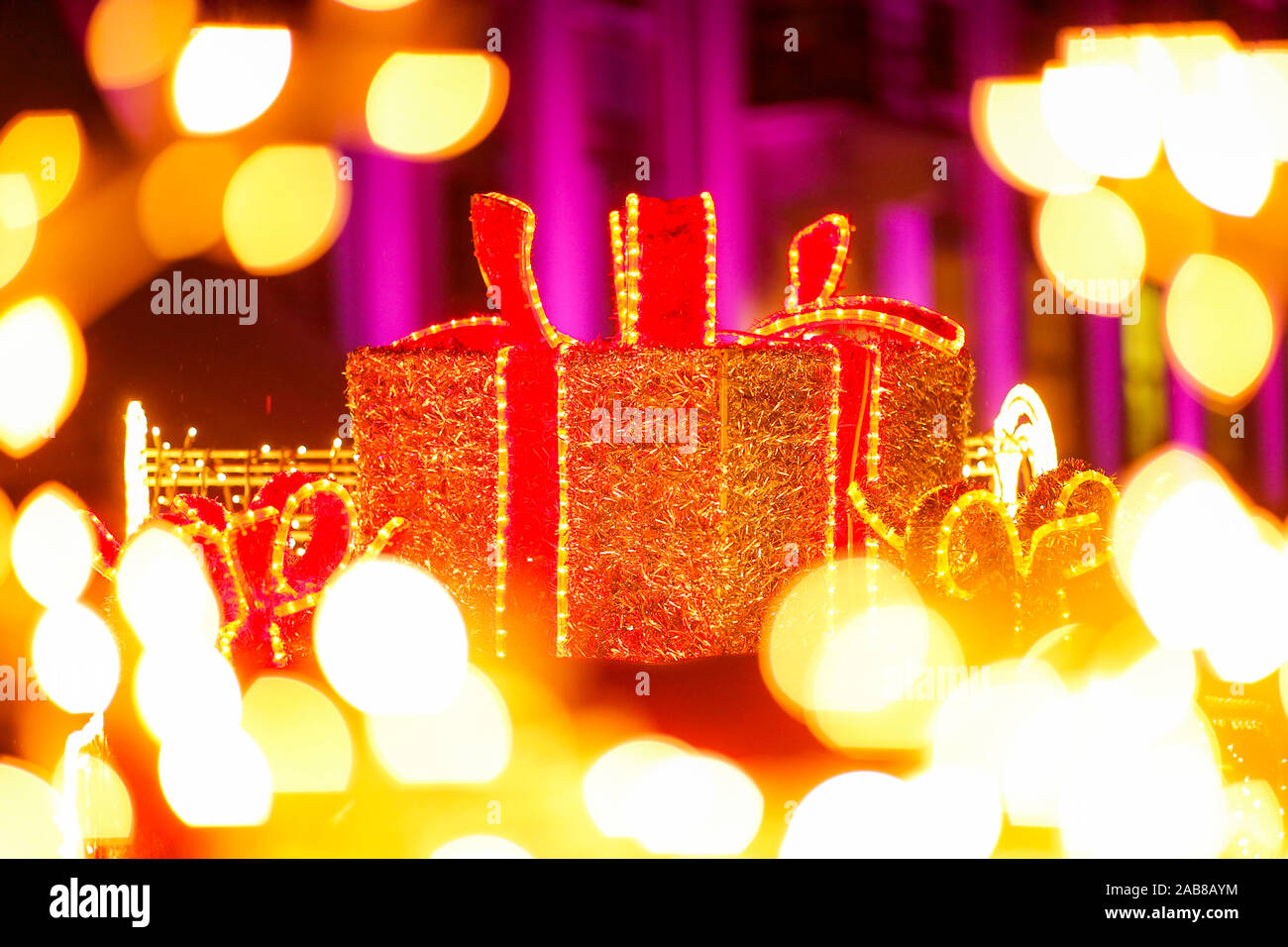 Berlino, Germania. 22 Novembre, 2019. 22.11.2019, Berlin: doni per l'atmosfera del Natale nel Tierpark Berlin Credito: Georg Wenzel/dpa-Zentralbild/ZB/dpa/Alamy Live News Foto Stock