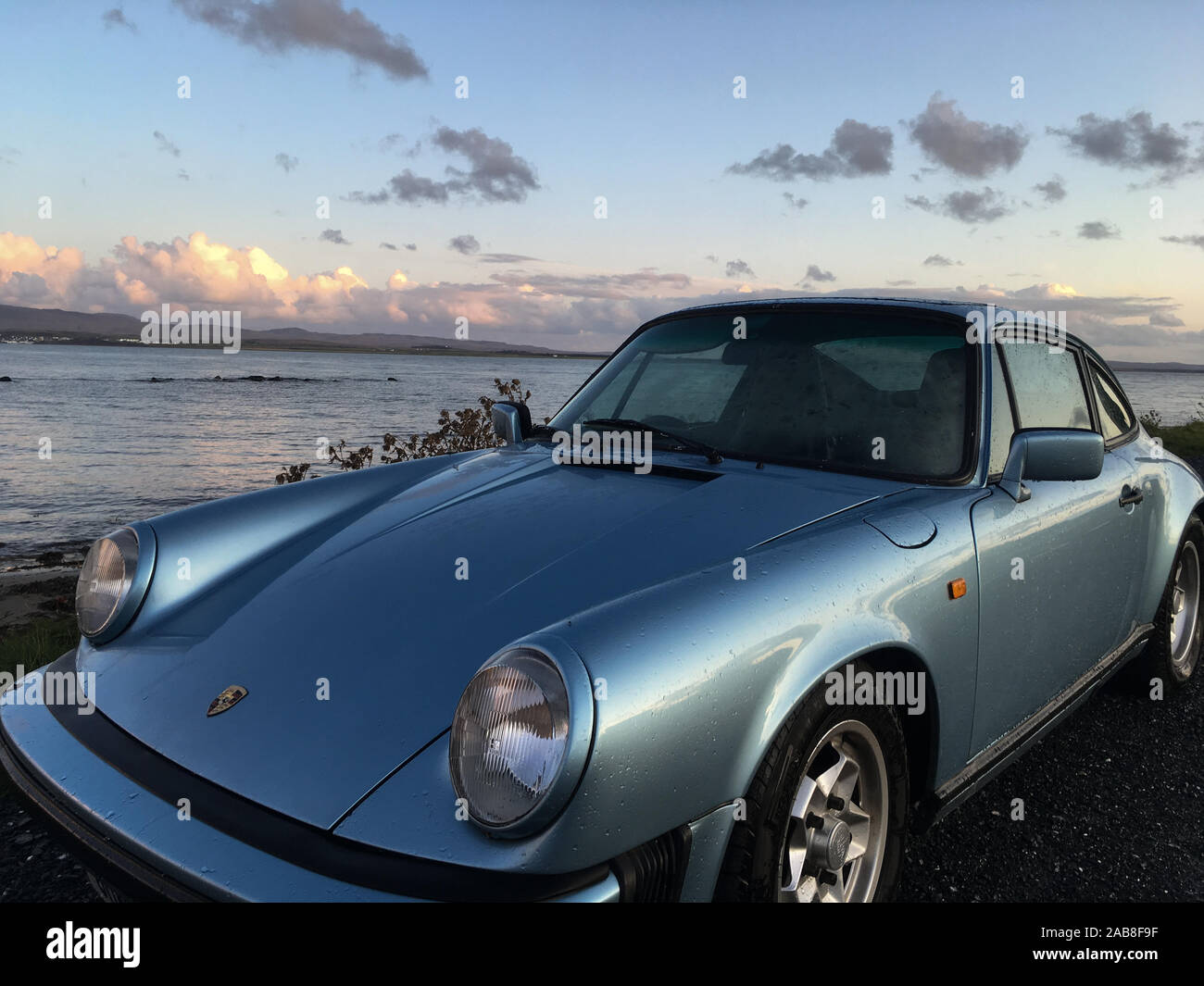 Porsche 911, a Islay, Scozia. Foto Stock