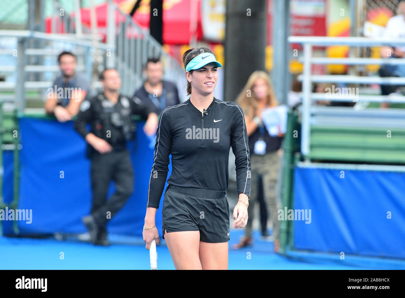 Delray Beach, FL, Stati Uniti d'America. 24 Novembre, 2019. Ajla Tomljanovic assiste il 30TH Annuale Chris Evert Pro-Celebrity classico del tennis al Delray Beach Tennis Center il 24 novembre 2019 in Delray Beach, Florida. Credito: Mpi10/media/punzone Alamy Live News Foto Stock