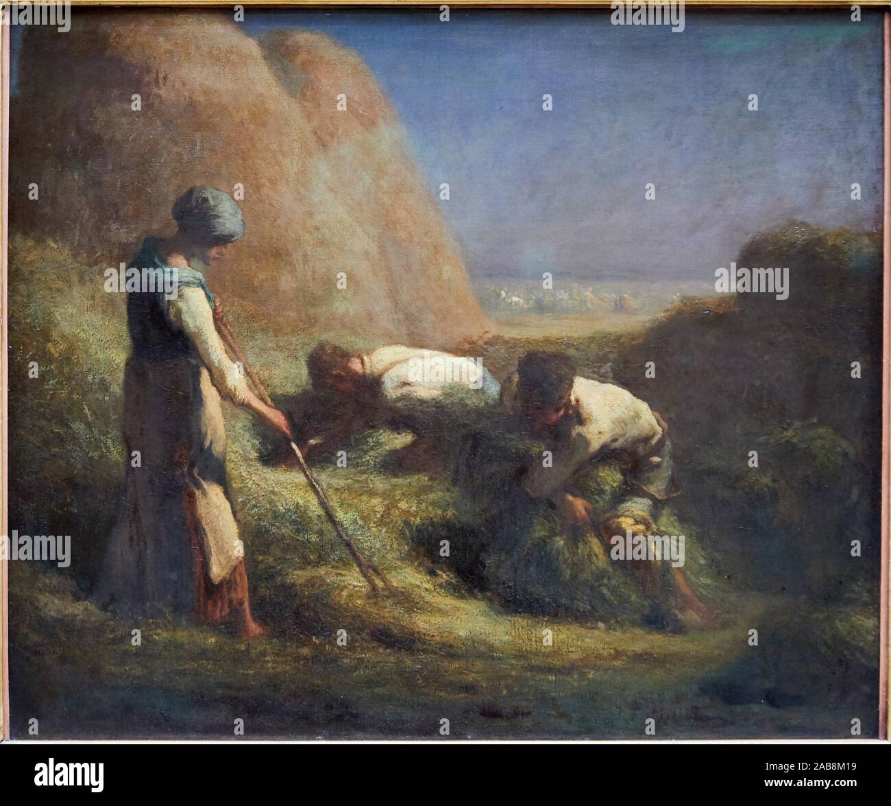 '''Il fieno Trussers'', 1850-1851, Jean-François Millet, 1814-1875, il Musée du Louvre, Parigi, Francia, Europa Foto Stock