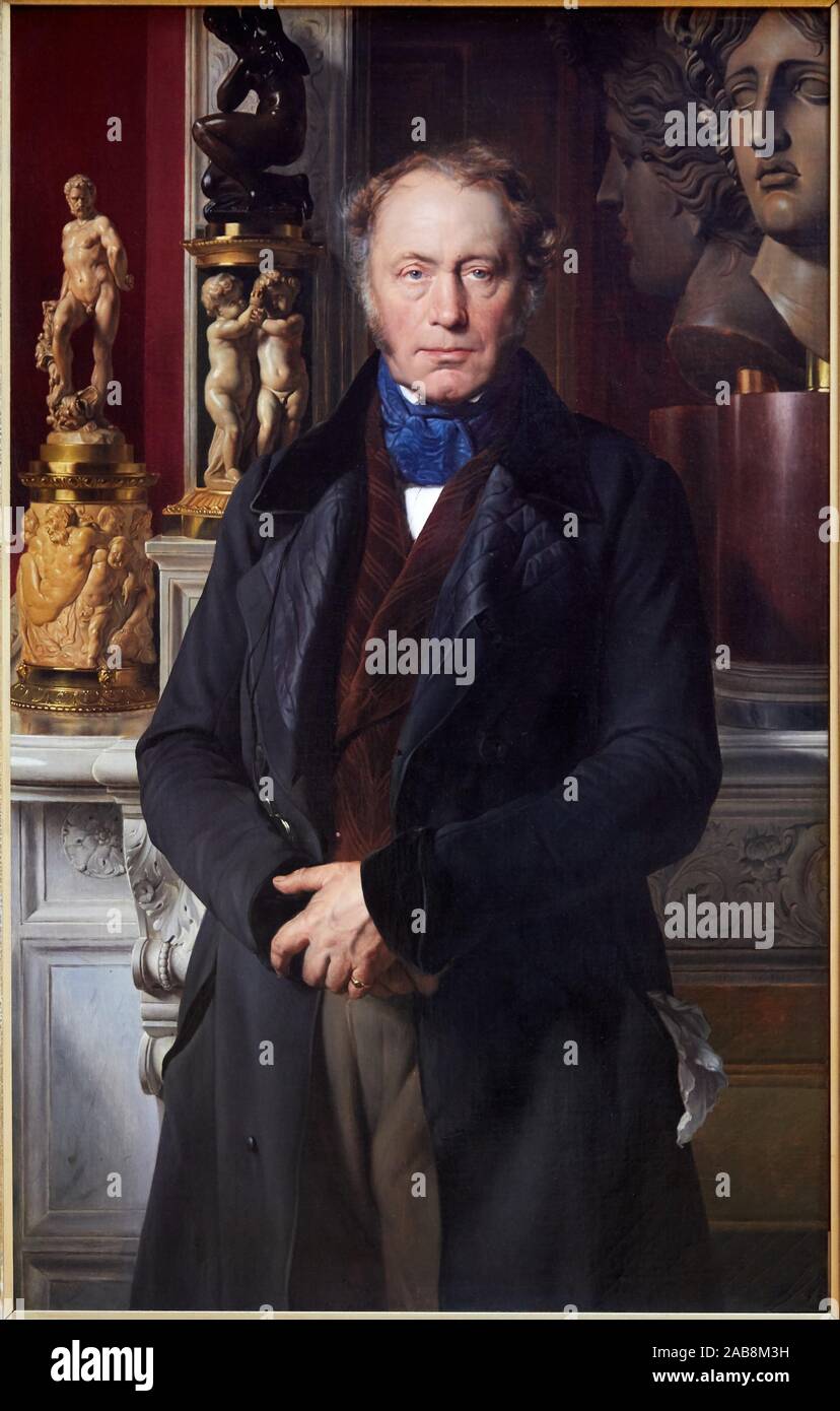 '''Ritratto di James-Alexandre, Comte de Pourtalès-Gorgier'', 1846, Paolo Delaroche, 1797-1856, il Musée du Louvre, Parigi, Francia, Europa Foto Stock