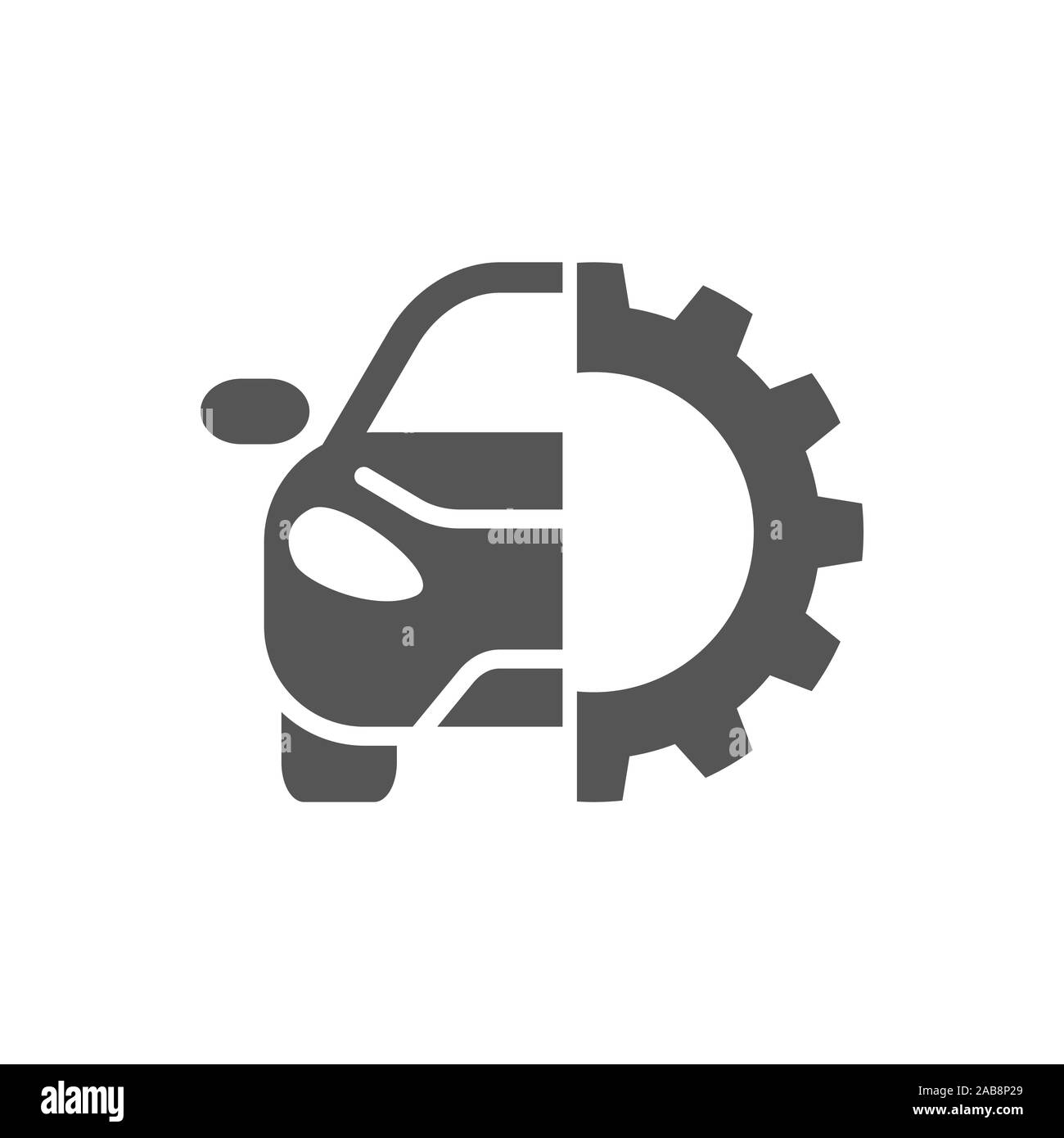 Riparazione auto ingranaggio icona di contorno in stile appartamento. Elementi di riparazione auto icona illustrazione. I segni e i simboli possono essere utilizzati. Per il web, il logo mobile app, UI Illustrazione Vettoriale