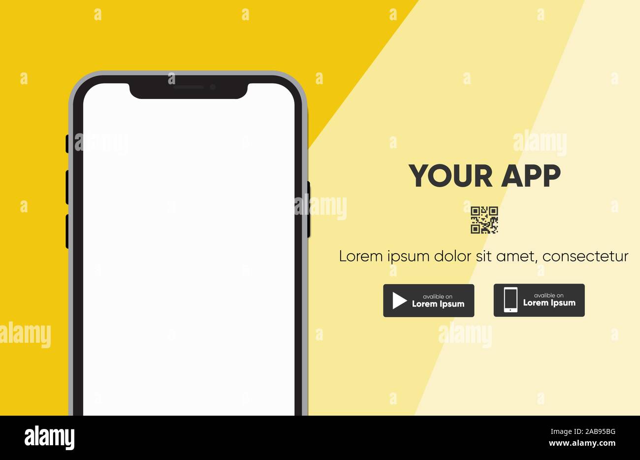 Scarica l'applicazione etichetta con telefono e spazio di screenshot Illustrazione Vettoriale