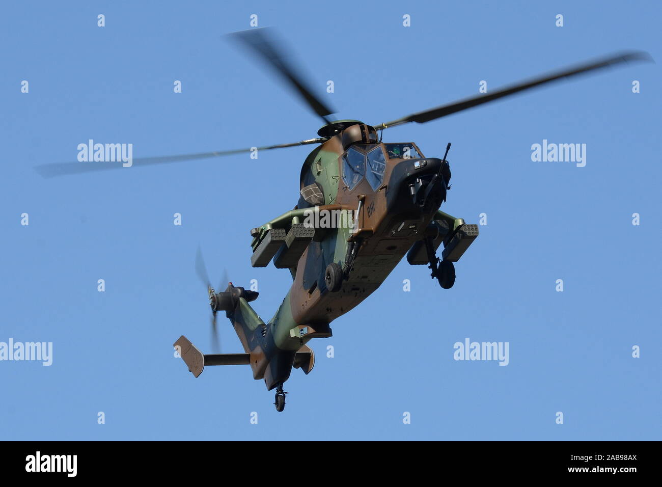 L esercito francese EUROCOPTER TIGRE (Tiger) elicottero d'assalto. Stesso tipo come si è schiantato in Mali il 26 novembre 2019. Foto Stock