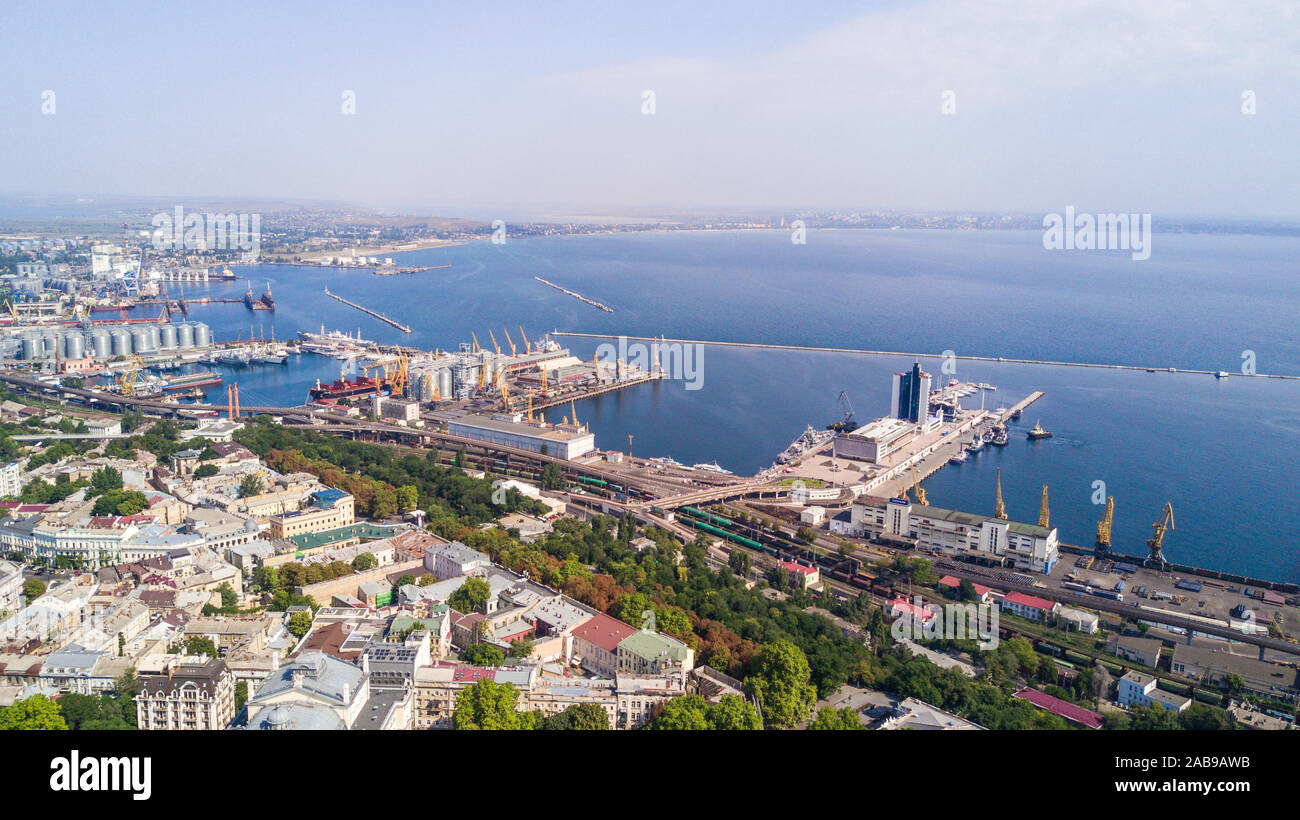 Vista aerea della città di Odessa centro storico della città in Ucraina Foto Stock
