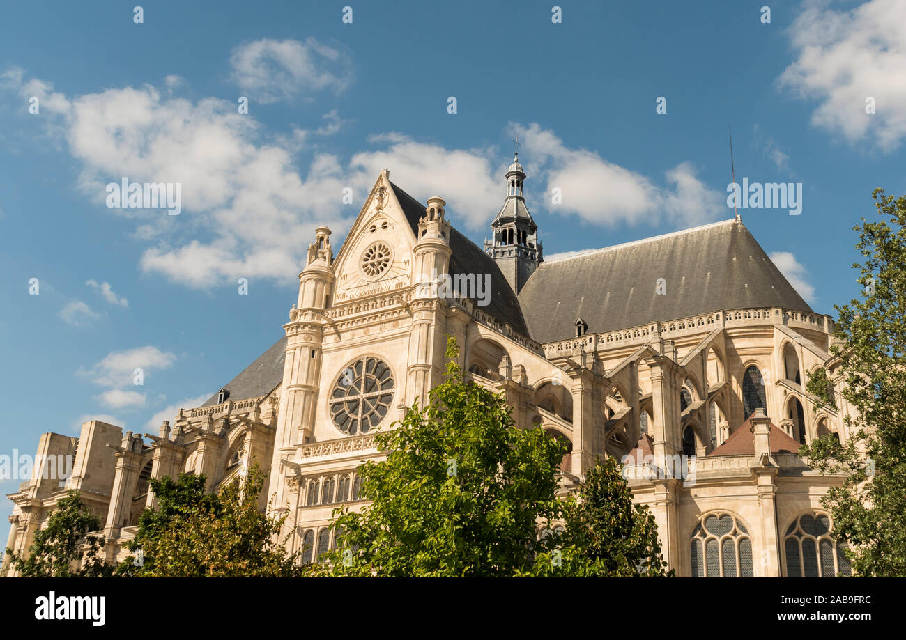 Esterno Di Église Saint-Eustache A Parigi, Francia. Foto Stock