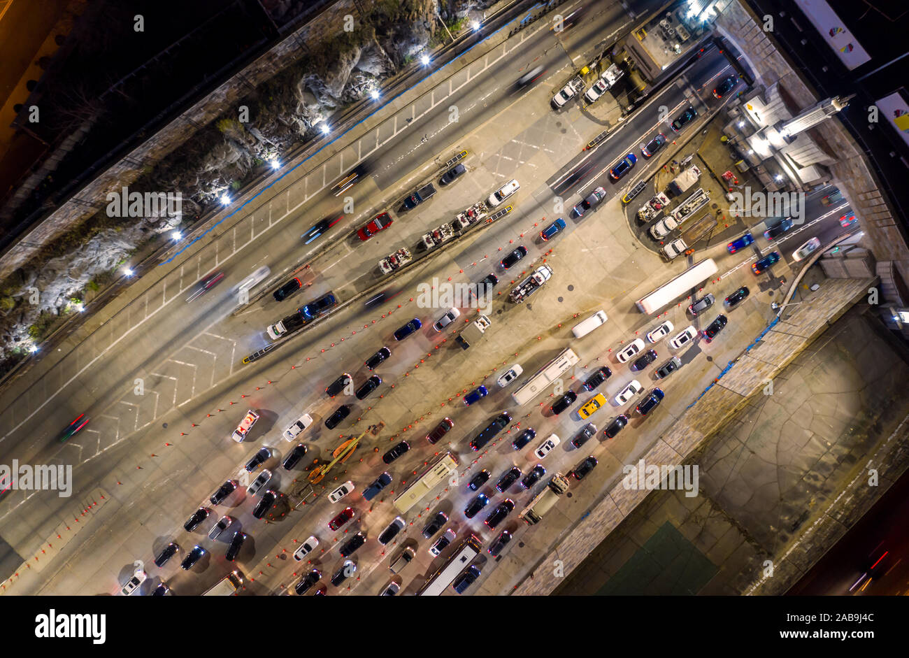 Birds Eye view all'entrata in Lincoln Tunnel Foto Stock