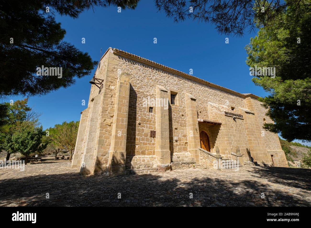 Ermita de Davalillo, siglo XVI, San Asensio, Logroño, La Rioja , Spagna, Europa. Foto Stock