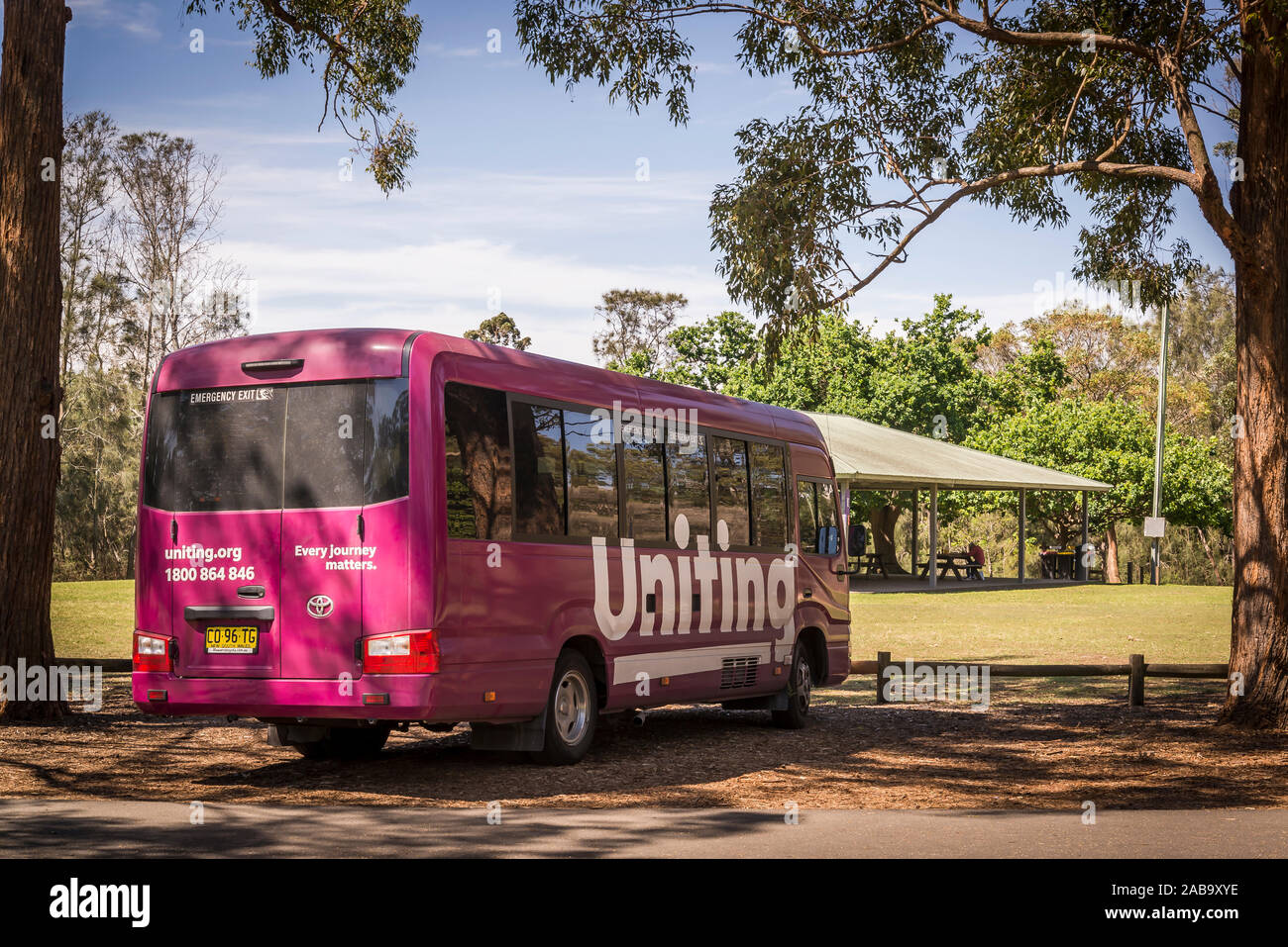 Unire il bus, il sobborgo occidentale di Parramatta, Sydney, Australia Foto Stock