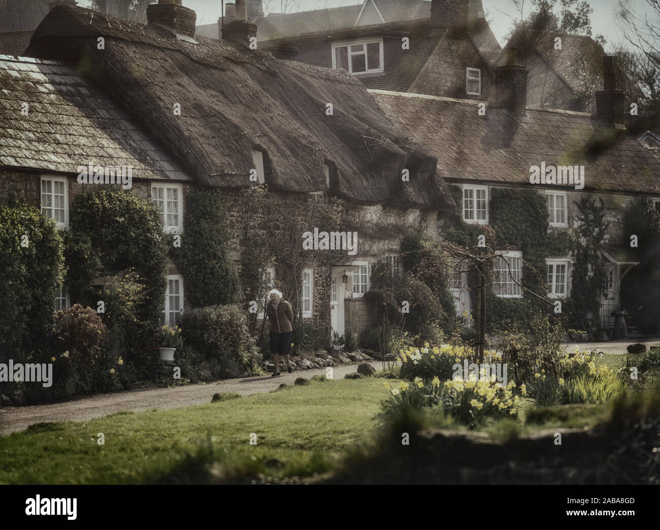 Winkle Street, Calbourne, Isola di Wight. Inghilterra, Regno Unito Foto Stock