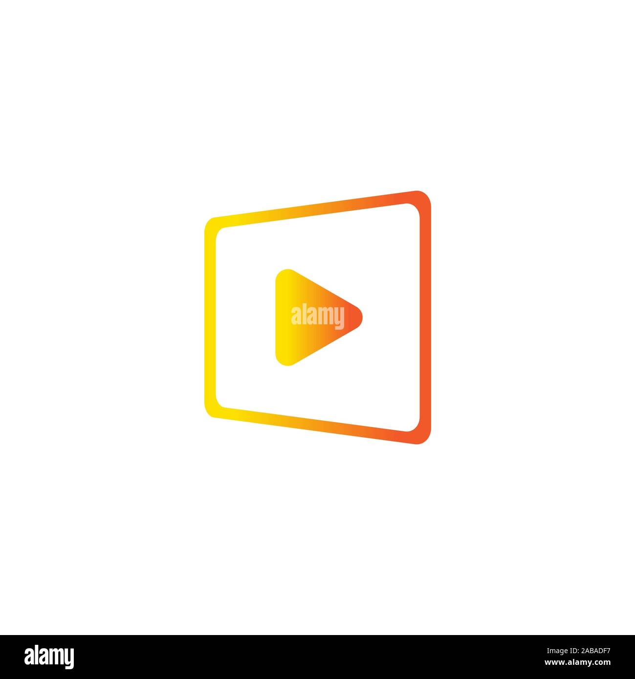 Vettore icona Riproduci. Video applicazione icona modello di progettazione. Lettore musicale. Line art. Carta collezione origami. Icona applicazione design per telefono. Materia Foto Stock