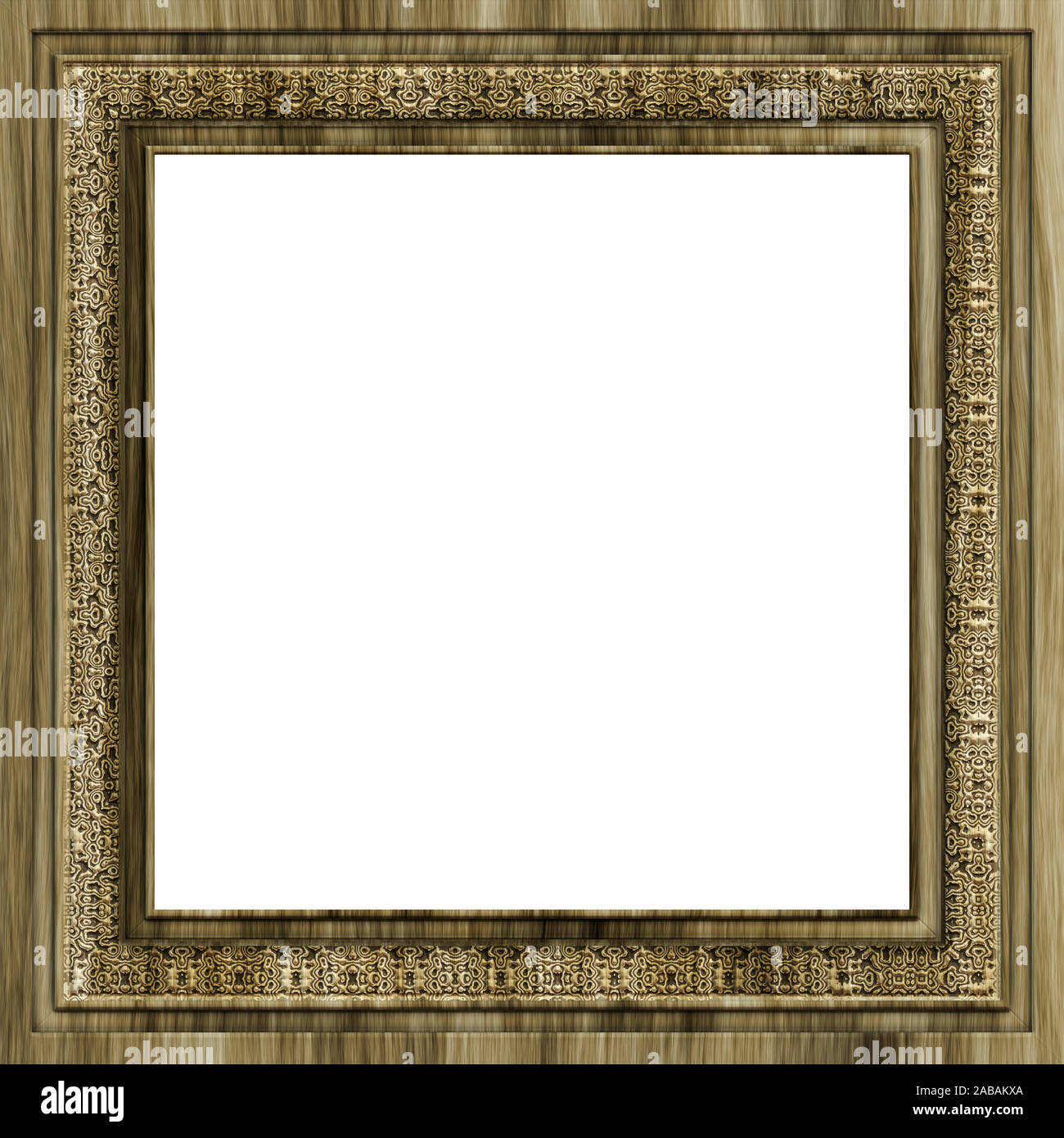Una illustrazione di un quadrato il telaio in legno Foto Stock