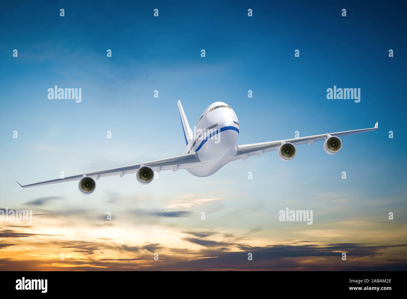 Ein Flugzeug in der Luft Foto Stock