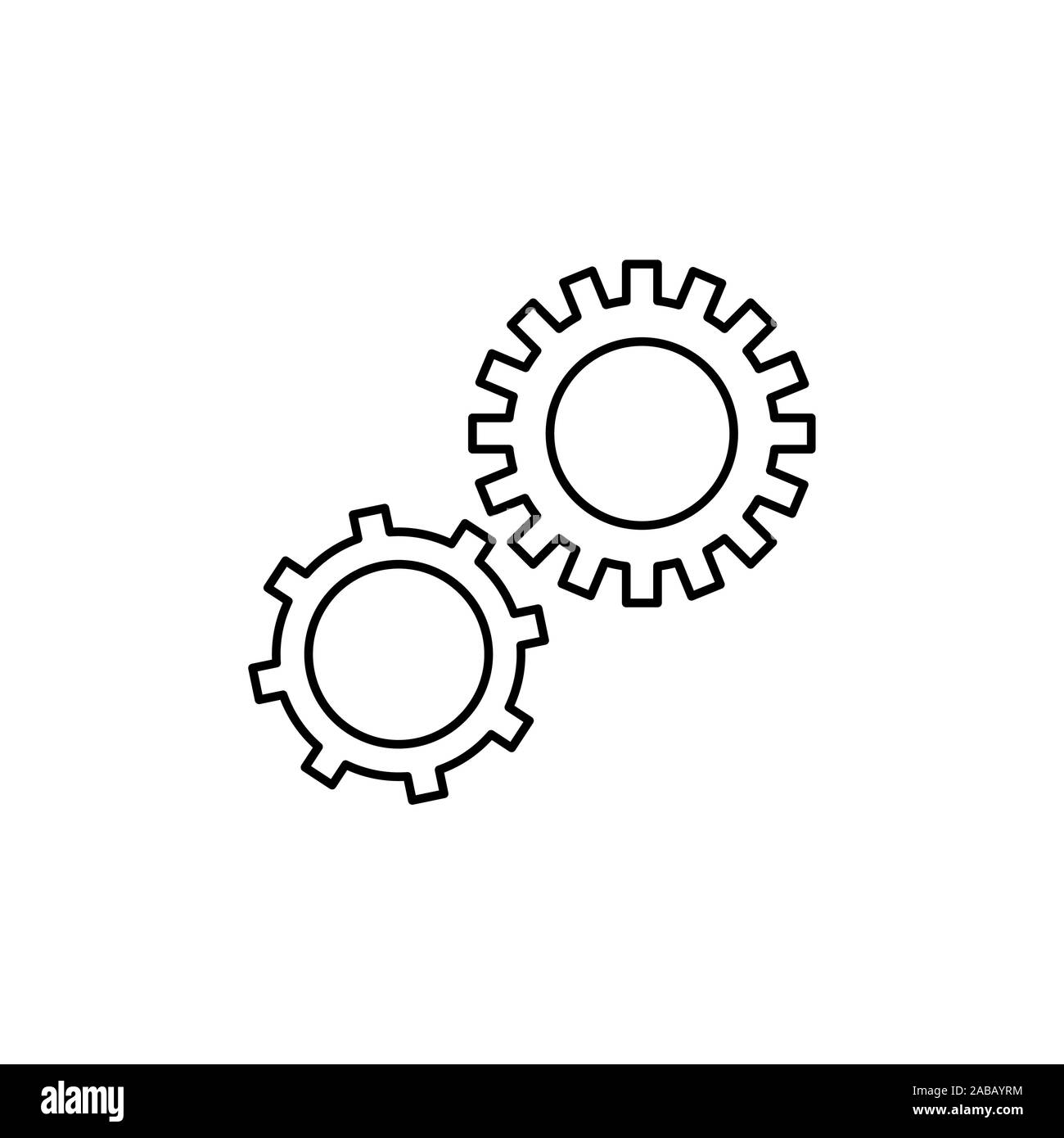 Vettore di ingranaggi icona linea Illustrazione Vettoriale