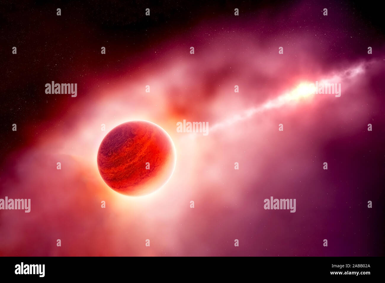 Exoplanet nella nebulosa. Nello spazio profondo. Gli elementi di questa immagine fornita dalla NASA Foto Stock