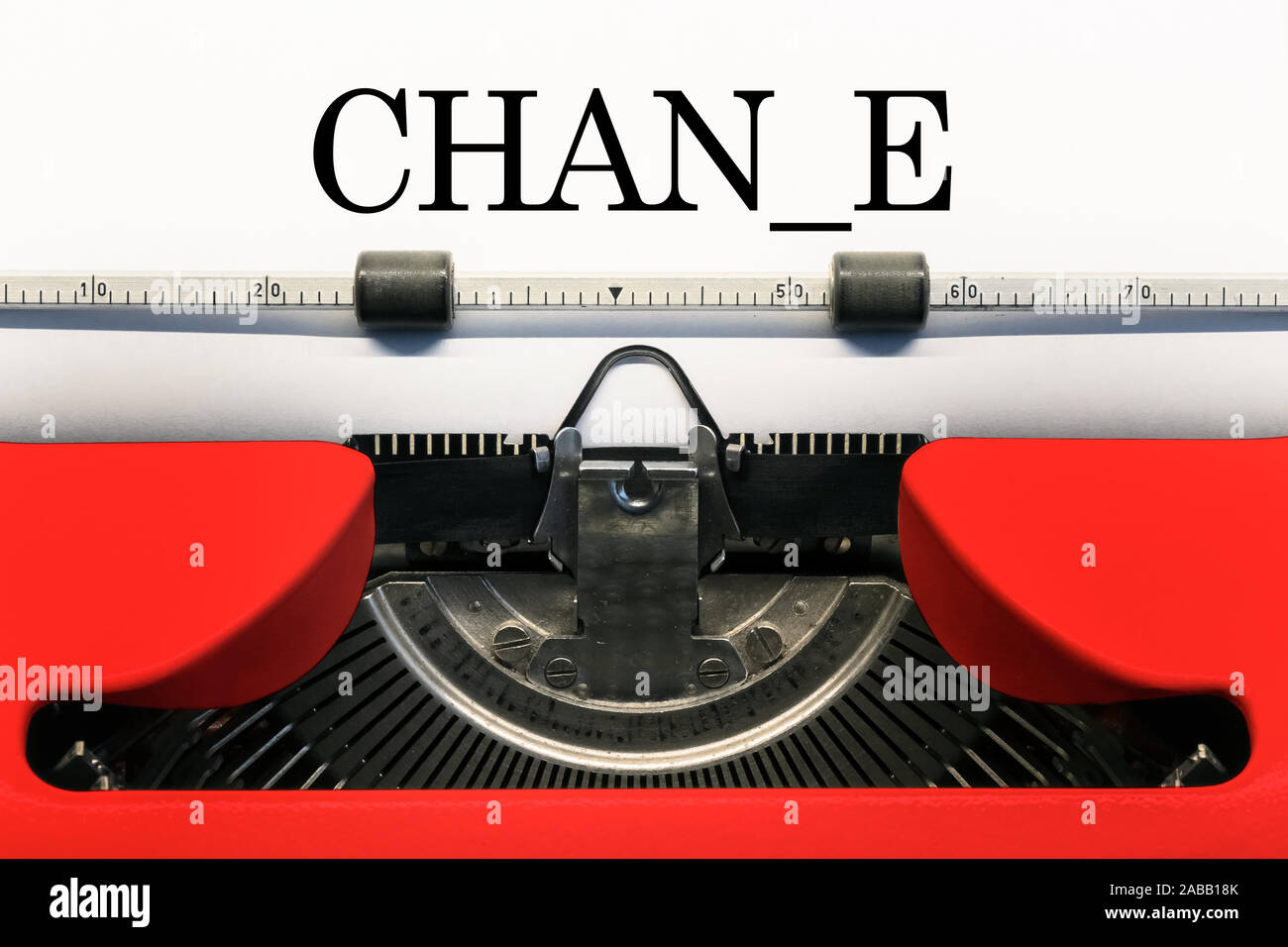 Cambiamento di parola o di fortuna scritto in lettere maiuscole con un gap in luogo della lettera G o con la lettera C Foto Stock