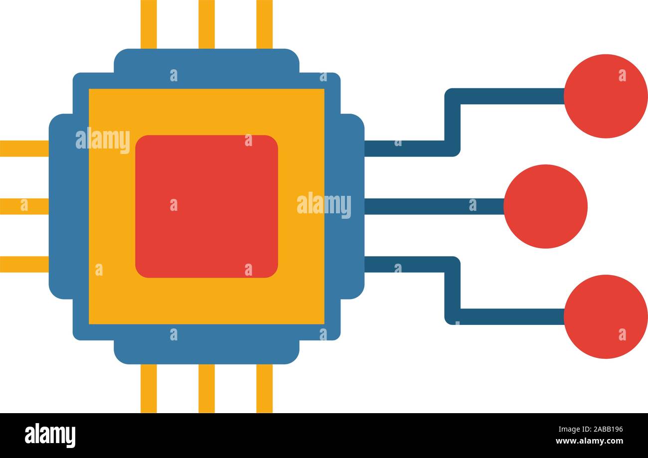 Il sistema Embedded icona. Colorati elementi semplici da industria raccolta 4.0 Illustrazione Vettoriale