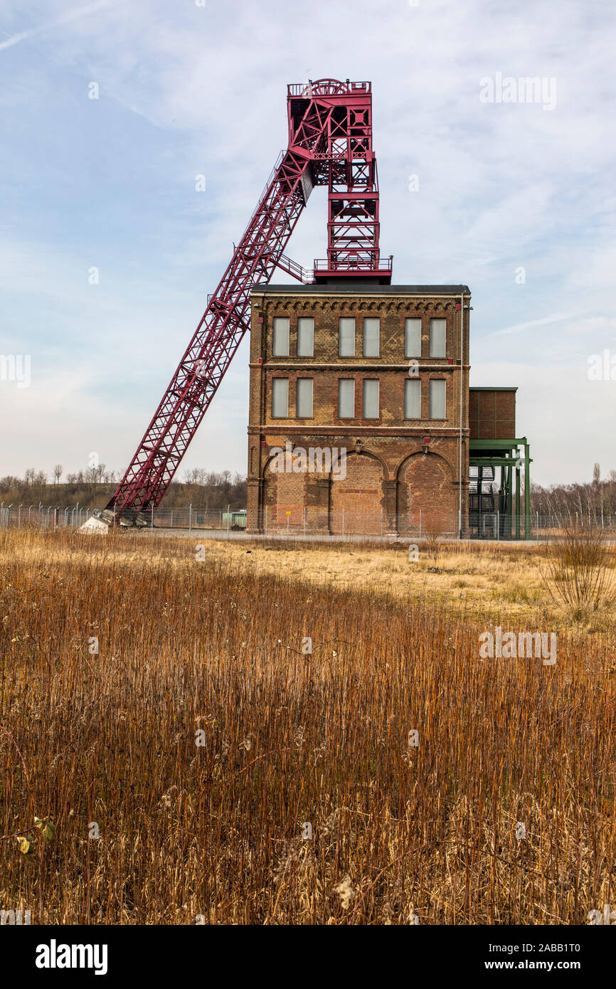 Miniera di Sterkrade colliery in Oberhausen, albero 1, monumento industriale, Foto Stock