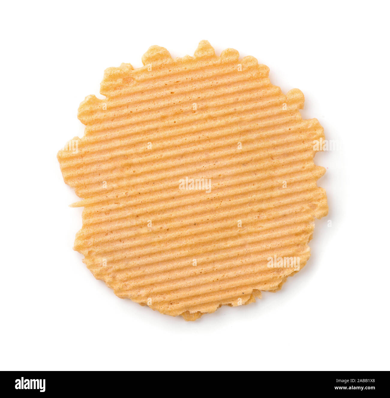 Vista superiore del round di pani croccanti di grano isolato su bianco Foto Stock