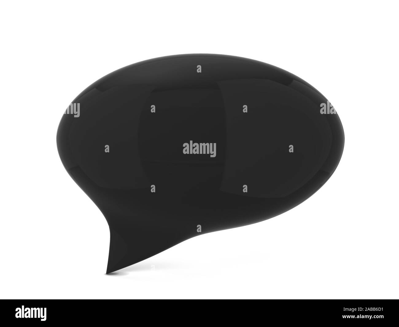 Discorso bolla. 3d illustrazione isolati su sfondo bianco Foto Stock