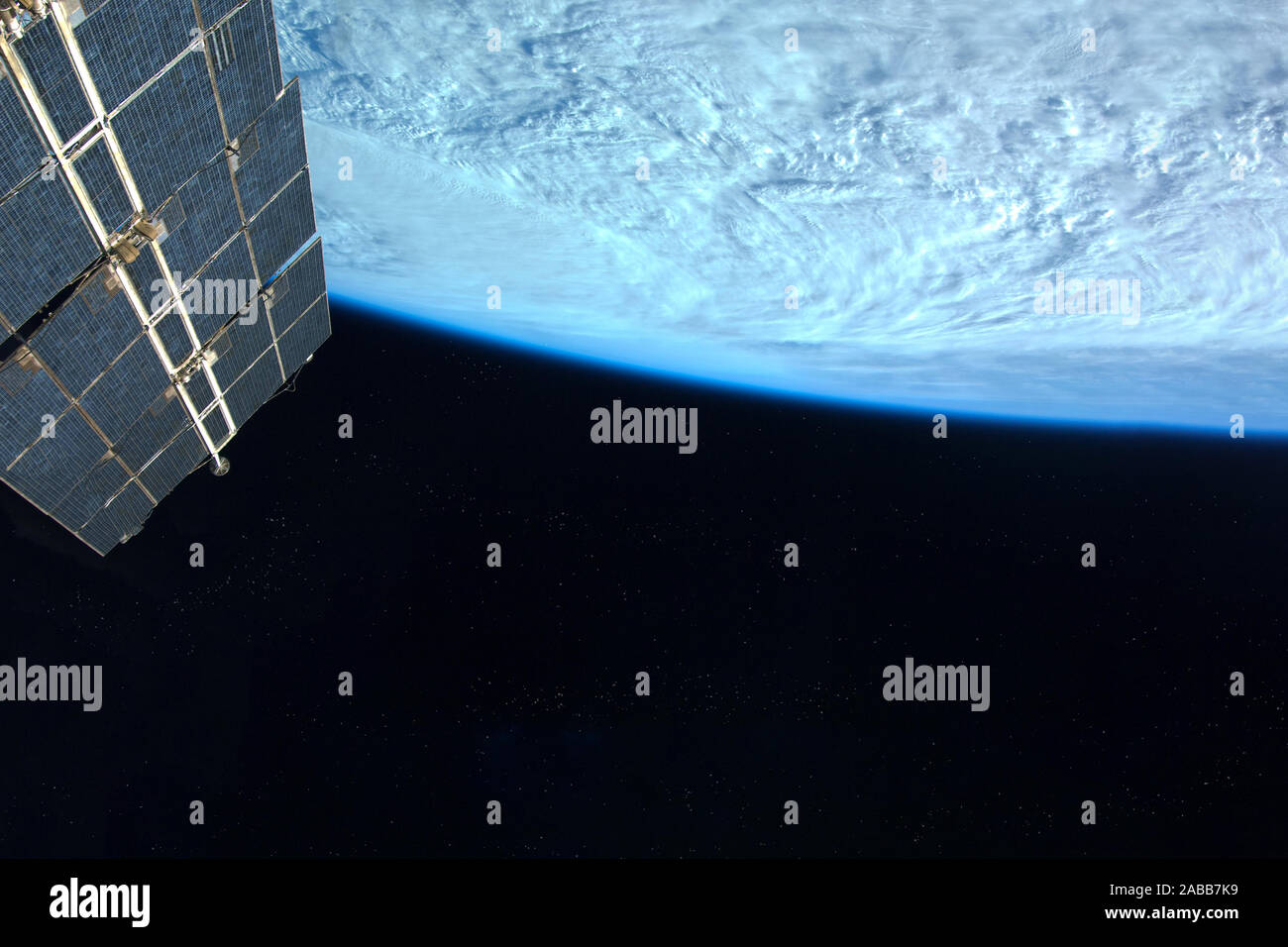 La Terra vista dallo spazio gli elementi di questa immagine sono state arredate dalla NASA. Foto Stock