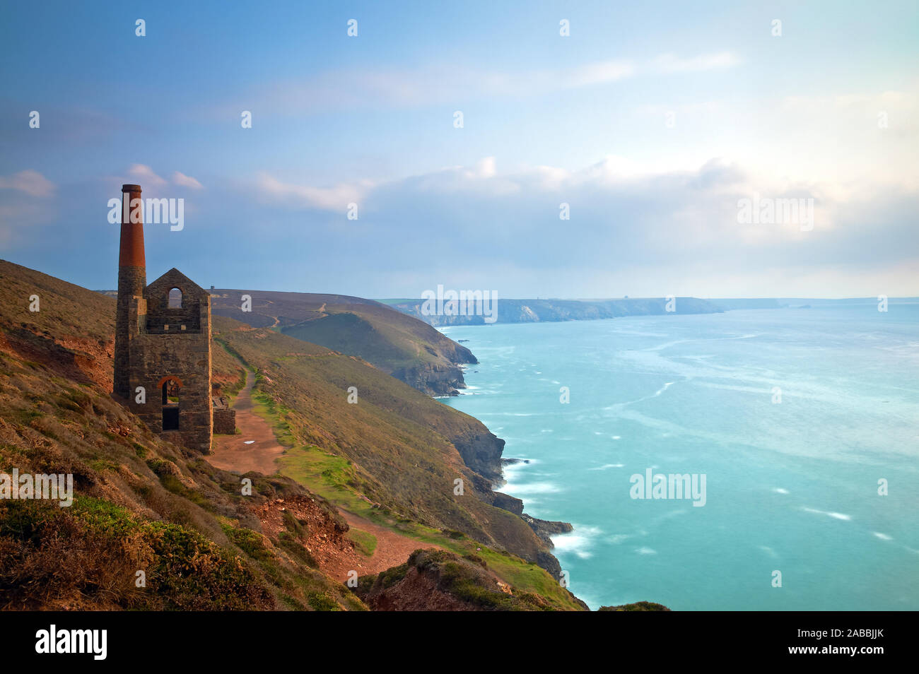 Wheal Coates Miniera di stagno, Sant Agnese, Cornwall. Foto Stock